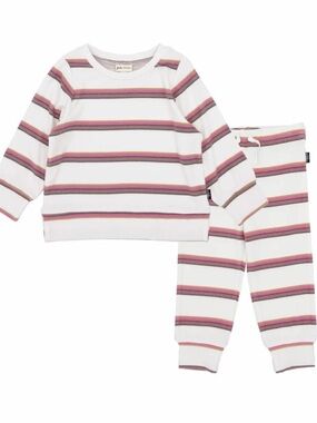 Girls Feather 4 Arrow striped jogger set, size 3T